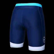 Load image into Gallery viewer, Zone3 Womens Lava Long Distance Trishort (Navy White Teal)