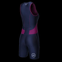 Load image into Gallery viewer, Zone3 Womens Trisuit Activate (Black Purple)