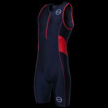 Load image into Gallery viewer, Zone3 Mens Activate Trisuit (Black Red)