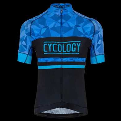 Cycology Geometric (Blue) Men's Jersey- Best Cycling Jersey In India