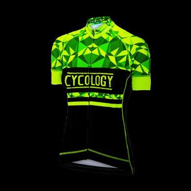Cycology Geometric (Lime) Women's Jersey -Best Cycling Jersey In India